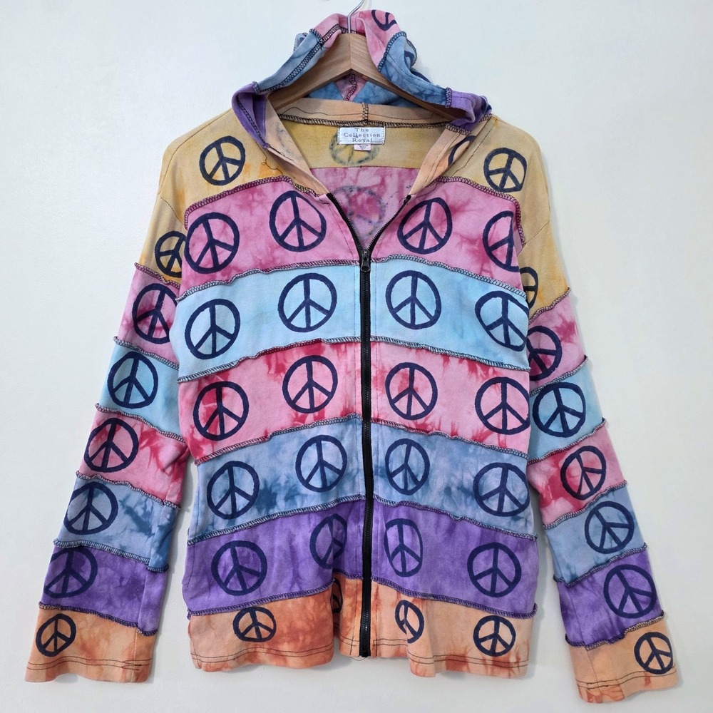 The Collection Royal Patchwork Rainbow Peace Sign… - image 2